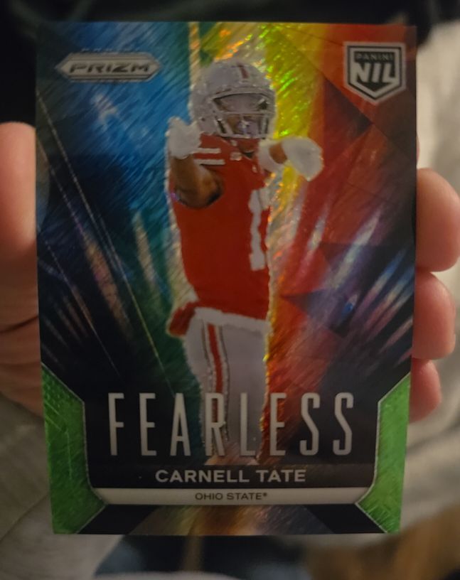2024 Panini Ohio State NIL Prizm Fearless #F-3 Carnell Tate — front