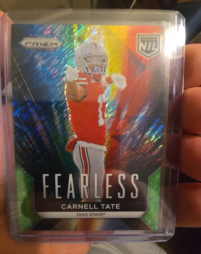 2024-25 Panini Ohio State Prizm Fearless #F-3 Carnell Tate — front