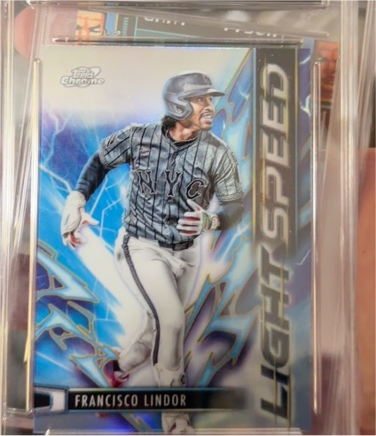 2025 Topps Chrome Cosmic #LS-19 Francisco Lindor Light Speed — front