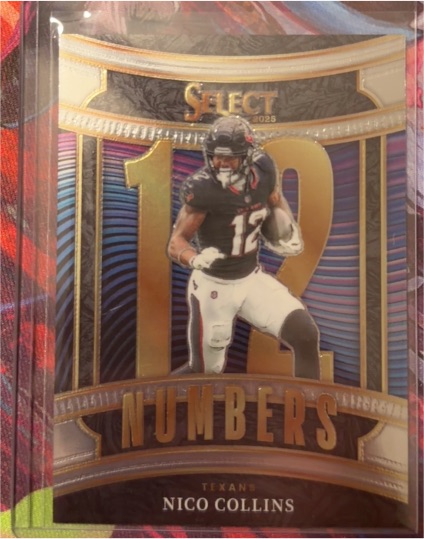 2025 Panini Select #8 Nico Collins Numbers — front