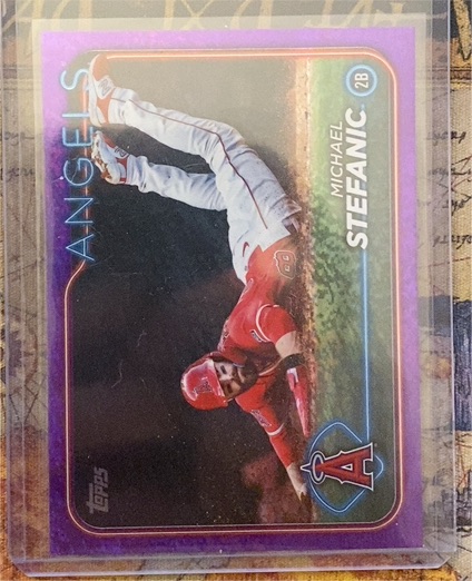 2024 Topps Update #US219 Michael Stefanic Purple Holofoil /799 — front