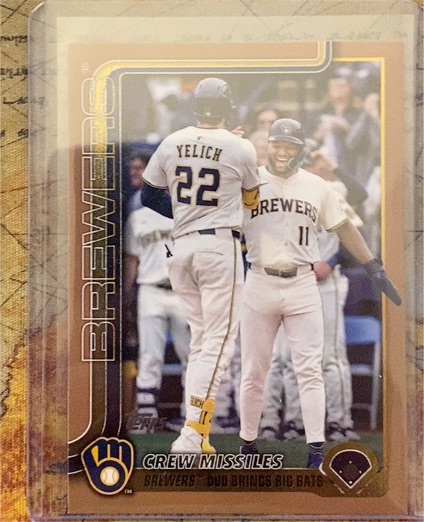 2025 Topps Update #US233 Crew Missiles Christian Yelich Milwaukee Brewers — front