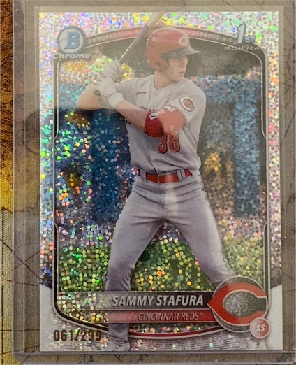 2025 Bowman Chrome Prospects #BCP-100 Sammy Stafura — front