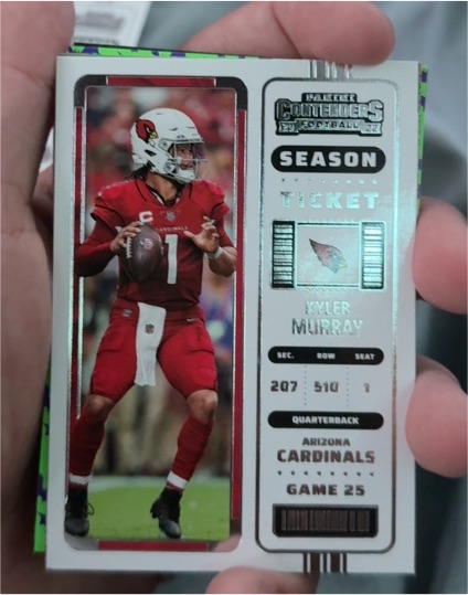 2022 Panini Contenders Season Ticket #1 Kyler Murray — front