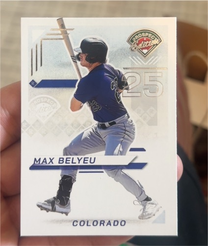 2025 Panini Prospect Edition #186 Max Belyeu — front