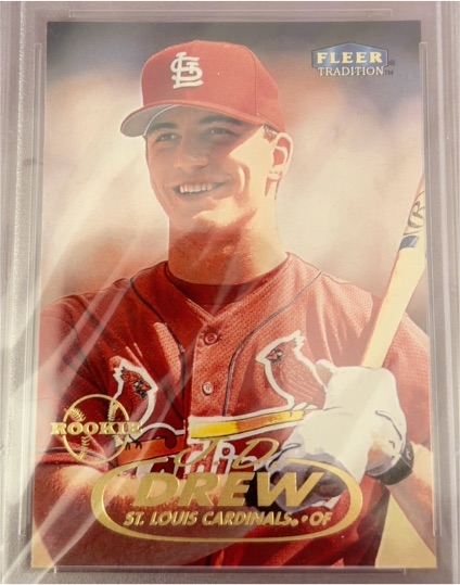 1998 Fleer Tradition Update #U100 J.D. Drew Rookie Card — front