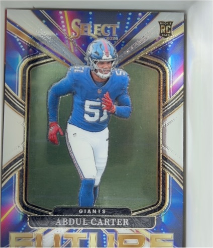 2025 Panini Select #18 Abdul Carter Future Rookie Card — front