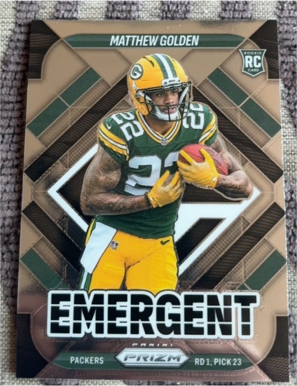 2025 Panini Prizm Emergent #15 Matthew Golden — front