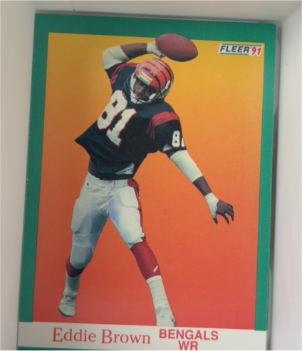 1991 Fleer #17 Eddie Brown — front