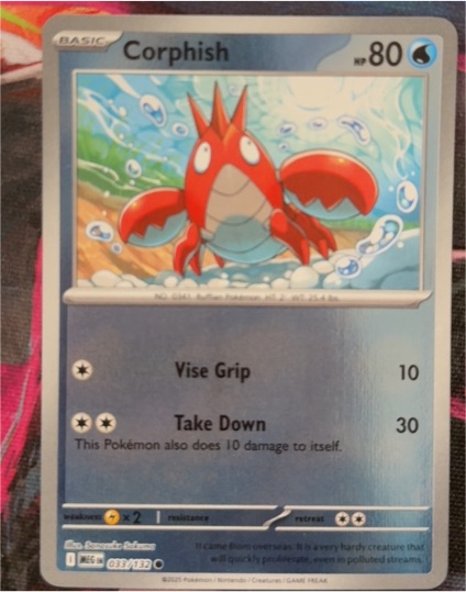 2025 Pokemon #033 Corphish — front