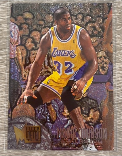 1995-96 Fleer Metal #161 Magic Johnson — front