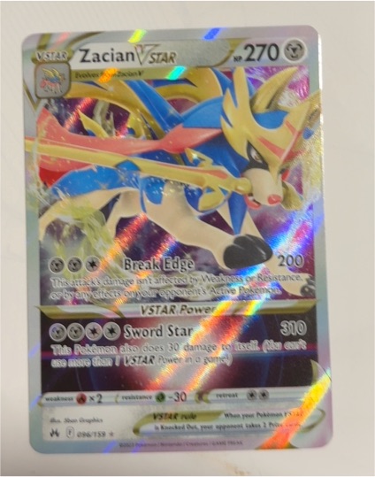 2023 Pokemon Crown Zenith #096 Zacian VSTAR — front