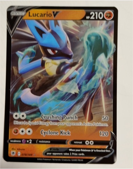 2022 Pokémon TCG Astral Radiance #078 Lucario V — front