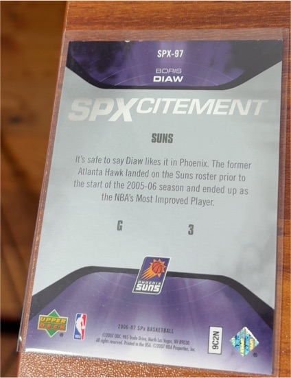 2006-07 Upper Deck SPx SPXcitement #SPX-97 Boris Diaw — front