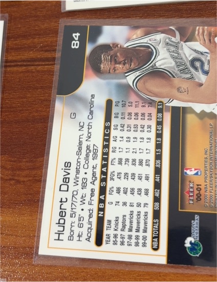 2000-01 Upper Deck MVP #39 Hubert Davis — front