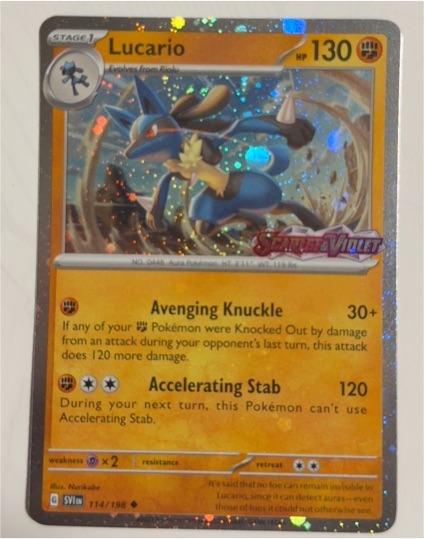 2023 Pokemon Scarlet & Violet #114 Lucario — front