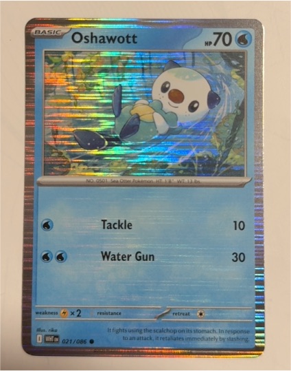 2025 Pokémon Scarlet & Violet White Flare #021 Oshawott — front