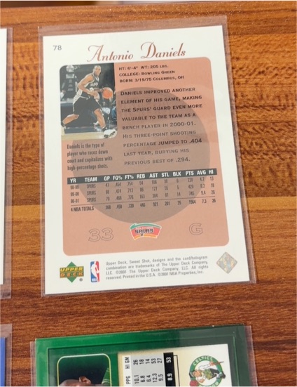 2001-02 SP Authentic #78 Antonio Daniels — front