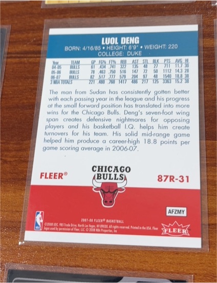 2007-08 Fleer #87R-31 Luol Deng — front