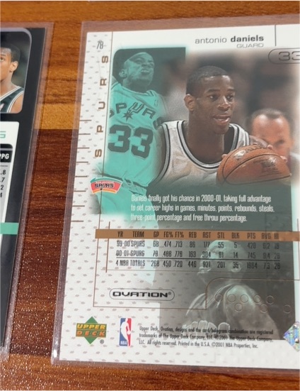 2001-02 Upper Deck Ovation #78 Antonio Daniels — front