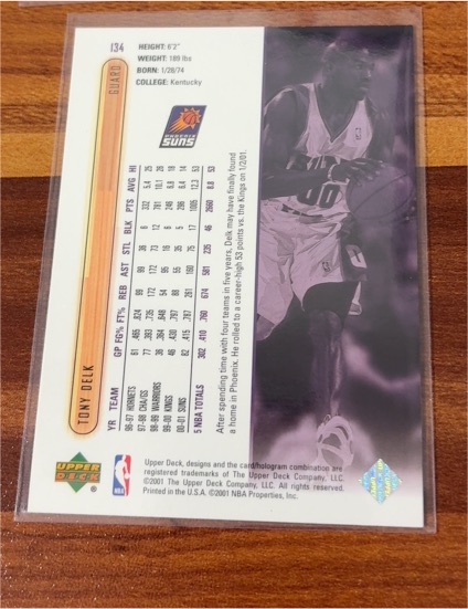 2000-01 Upper Deck #134 Tony Delk — front