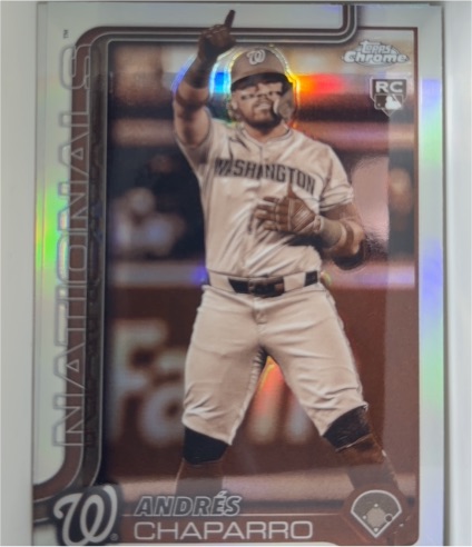2025 Topps Chrome #187 Andrés Chaparro Sepia Refractor Rookie — front
