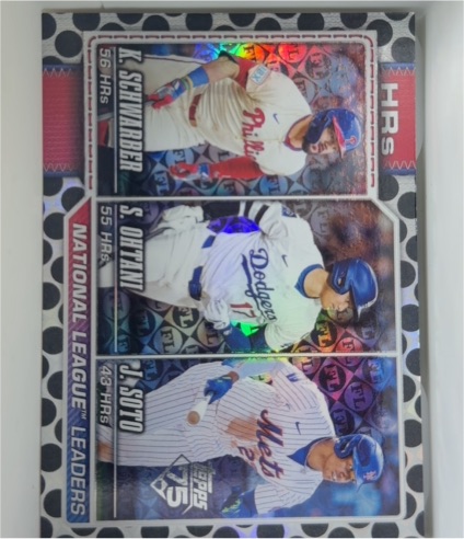 2026 Topps Series 1 #84 National League HR Leaders Diamante Foil Shohei Ohtani Juan Soto Kyle Schwarber — front