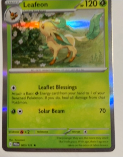 2025 Pokémon Prismatic Evolutions #005 Leafeon — front