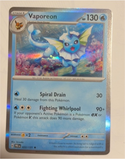 2023 Pokémon Scarlet & Violet 151 #022 Vaporeon — front