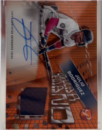 2025 Topps Pristine Popular Demand Auto Relic #PPDAR-JR Julio Rodriguez — front