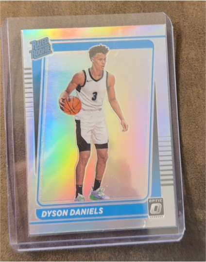2022 Panini Chronicles Draft Picks Optic #7 Dyson Daniels Rated Rookie Silver Holo — front
