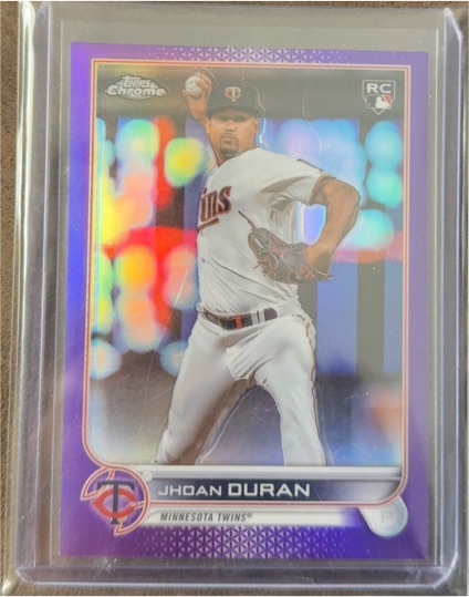 2022 Topps Chrome Update #USC34 Jhoan Duran Purple Refractor Rookie — front