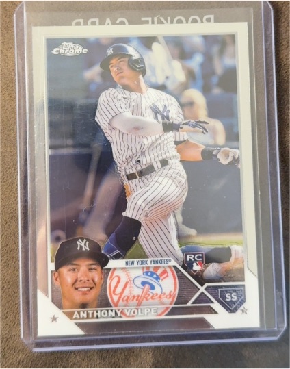 2023 Topps Chrome #4 Anthony Volpe Rookie Card — front