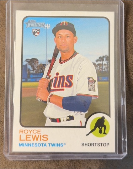 2022 Topps Heritage High Number #515 Royce Lewis Rookie Card — front