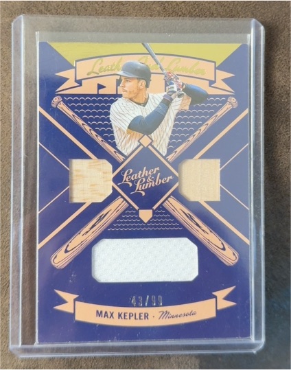 2019 Panini Leather & Lumber Triple Relics #LLT-MK Max Kepler — front