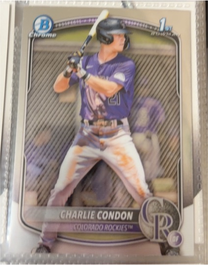 2025 Bowman Chrome #BCP-75 Charlie Condon — front