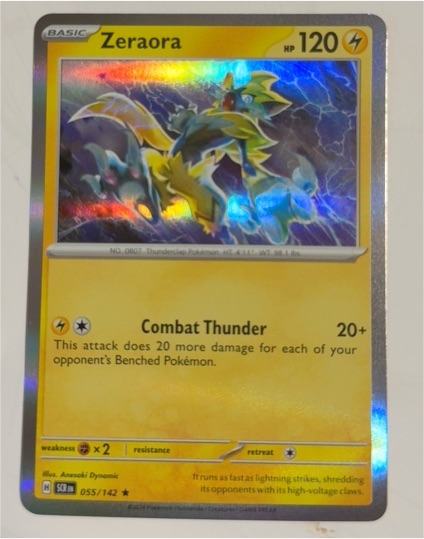 2024 Pokémon TCG Stellar Crown #055 Zeraora — front