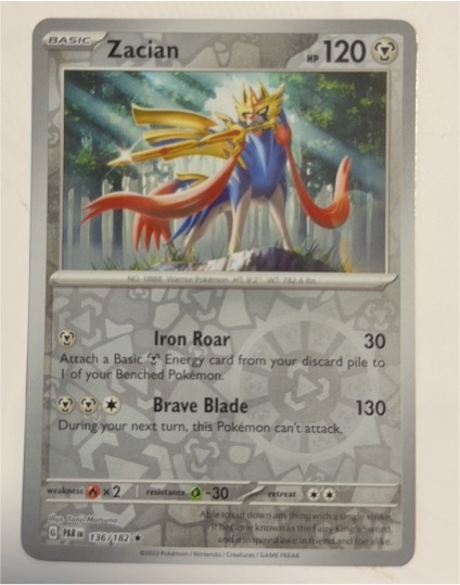 2023 Pokémon Zacian Paradox Rift #136/182 — front