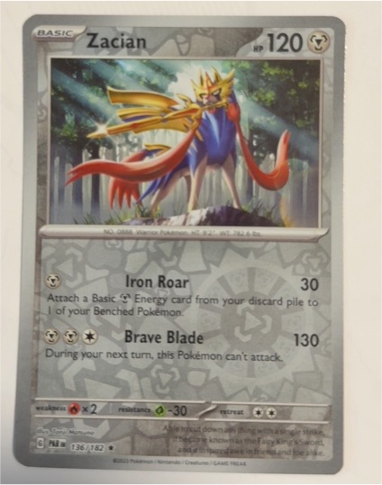 2023 Pokémon Zacian #136 Paradox Rift — front