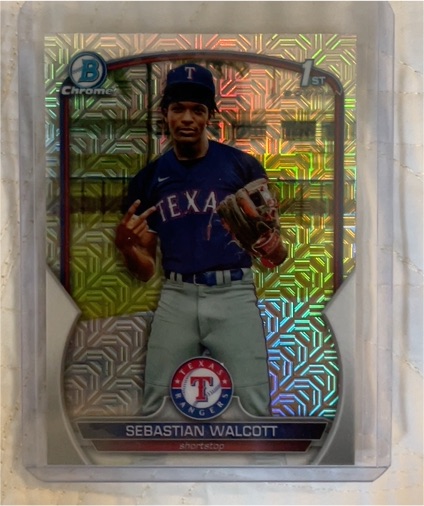 2023 Bowman Chrome #BCP-189 Sebastian Walcott — front