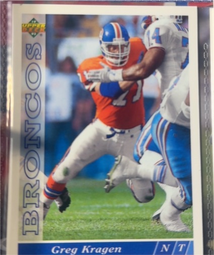 1993 Upper Deck #176 Greg Kragen Denver Broncos — front