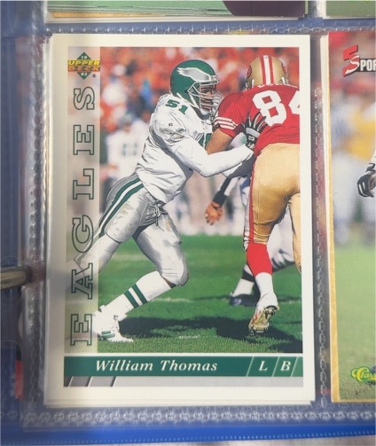 1993 Upper Deck #221 William Thomas Philadelphia Eagles — front
