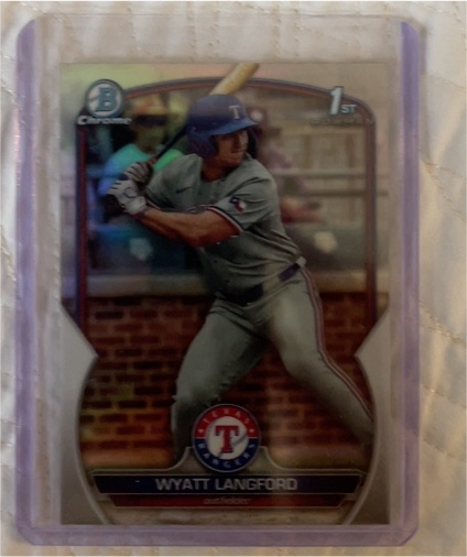 2023 Bowman Chrome Draft #BDC-106 Wyatt Langford — front
