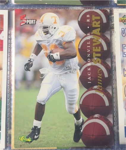 1995 Classic 5 Sport #61 James Stewart Rookie Jacksonville Jaguars — front