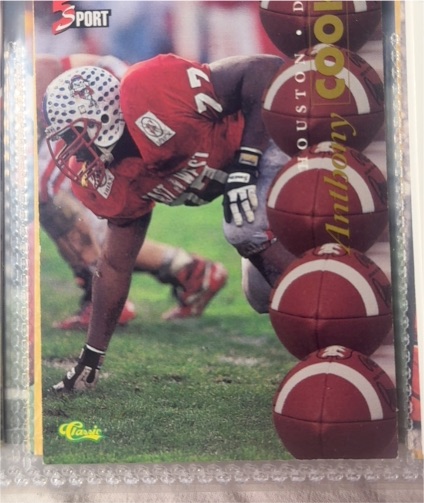 1995 Classic Five Sport #72 Anthony Cook — front