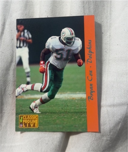 1993 Classic Pro Line Live #147 Bryan Cox — front