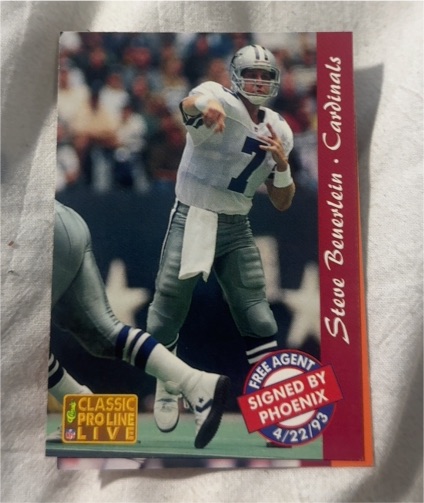 1993 Classic Pro Line Live #220 Steve Beuerlein — front