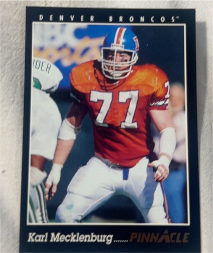 1993 Pinnacle #19 Karl Mecklenburg — front