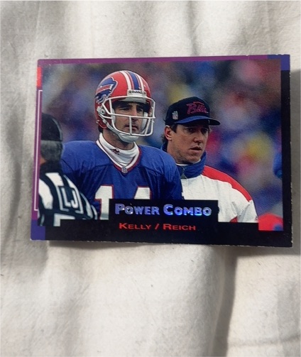 1993 Pro Set Power Combos #PC3 Jim Kelly / Frank Reich — front