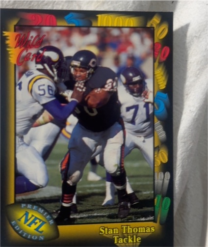1991 Wild Card #66 Stan Thomas Chicago Bears — front